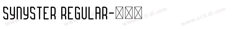 synyster regular字体转换